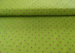 corduroy with Dots green pink